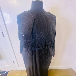 Black Sequin Formal Dress Size 2X 20-22